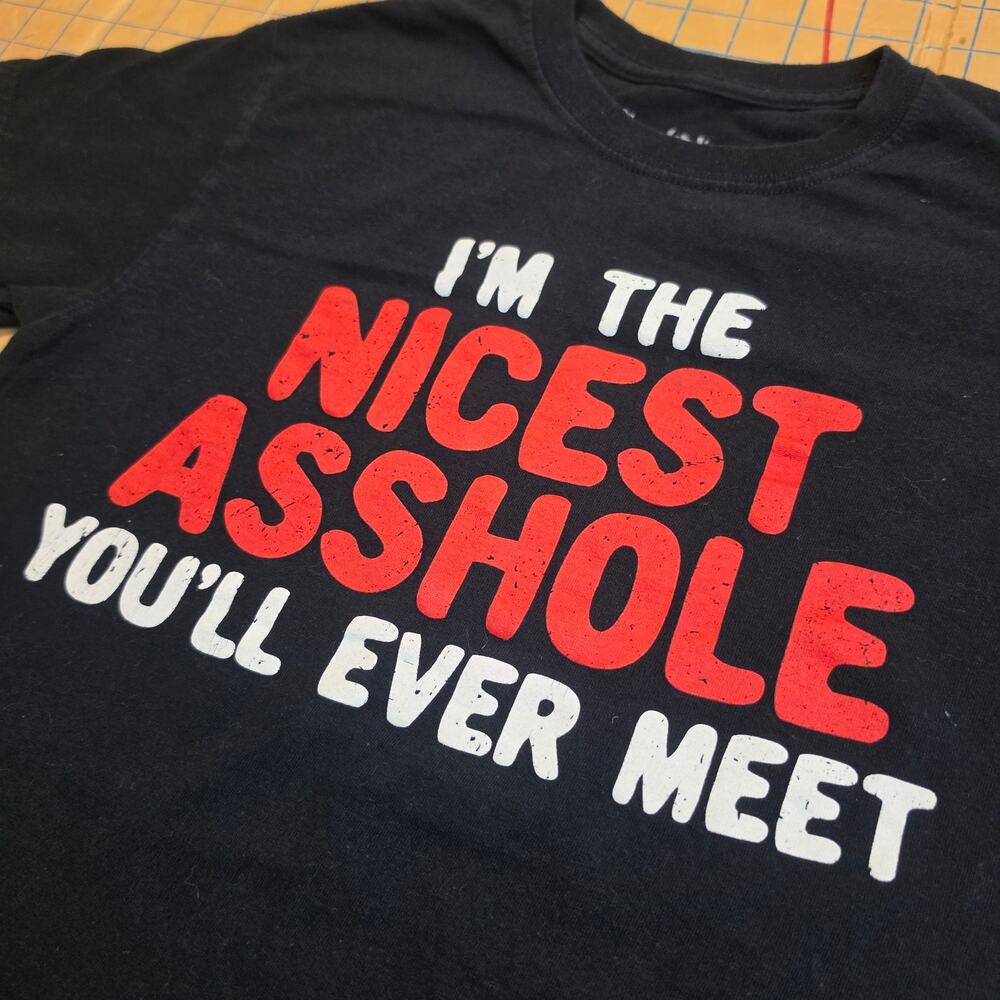 Spencer's Graphic Humor T-Shirt Black Small Funny